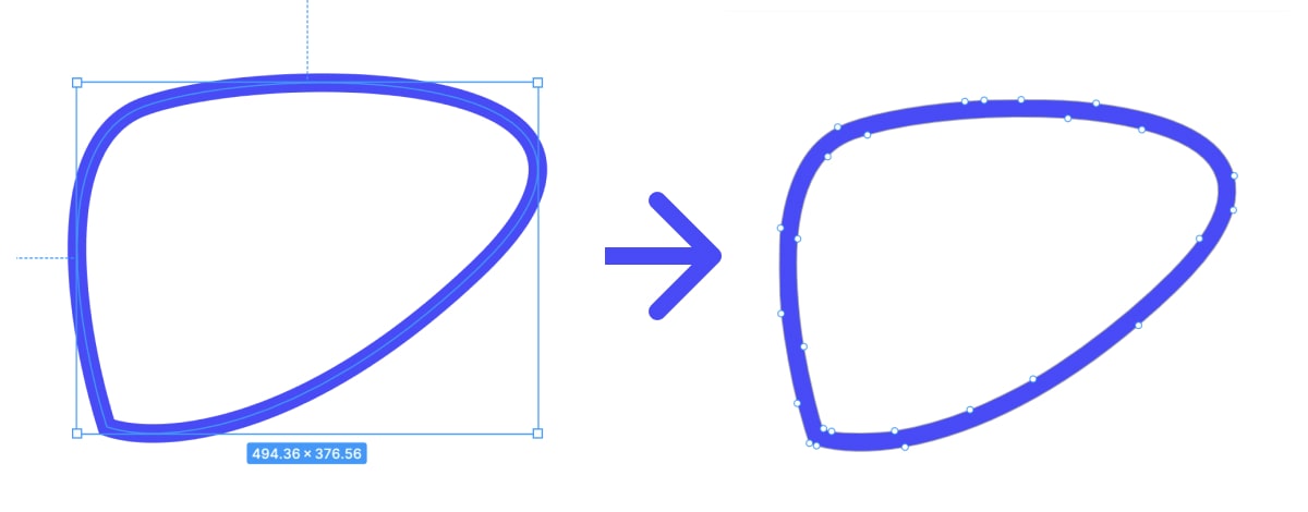 SVG Stroke to Fill Conversion - Before & After